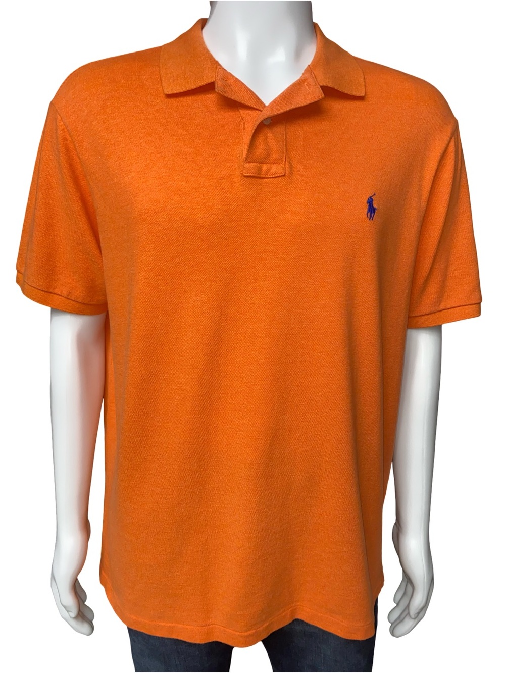 Polo Ralph Lauren Custom Fit Polo Shirt Men’s XXL Orange Short Sleeve Pony Logo